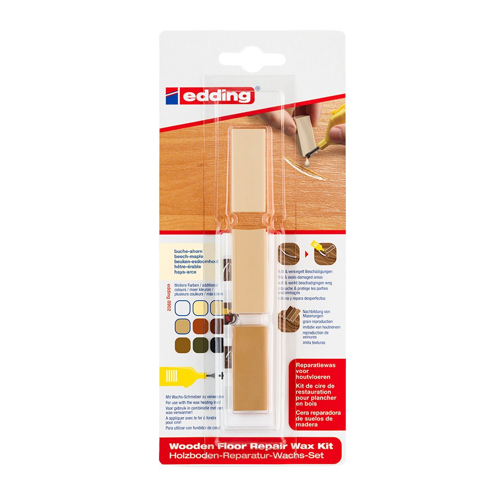 Kit Edding 8902, ceara pentru reparatii pardoseala, artar, blister Kit Edding 8902, ceara pentru reparatii pardoseala, artar, blister